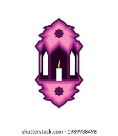 lamp with candle light decoration