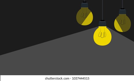 Lamp cartoon vector. free space for text. wallpaper. lamp poster.
