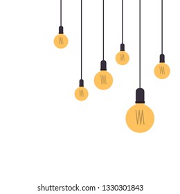 Lamp cartoon vector. wallpaper. free space for text. copy space.