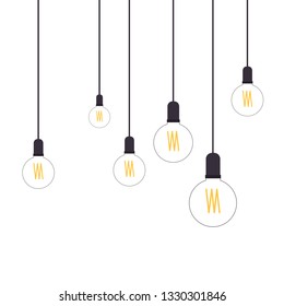 Lamp cartoon vector. wallpaper. free space for text. copy space.