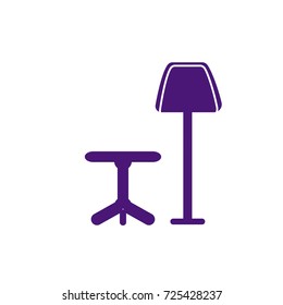lamp and chair icon vector