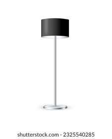 Lamp Closeup Isolated on White Background. Floor Lamps. Electric Torchere for Interior Design, Energy Furniture. Vector