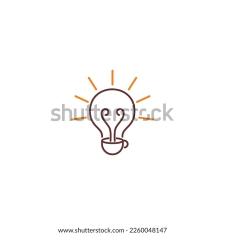 lamp, coffee, icon, line art, illustration, silhouette,vector, for cafe business, food and drink
