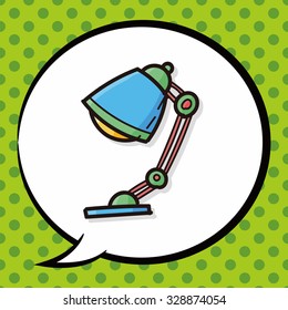 lamp color doodle, speech bubble