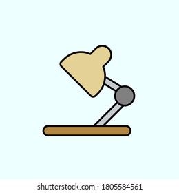 lamp color vector icon, vector illustration