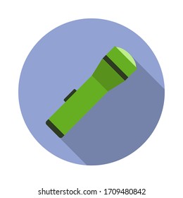 lamp colored illustration long shadow icon. Simple color vector of Camping icons for ui and ux, website or mobile application