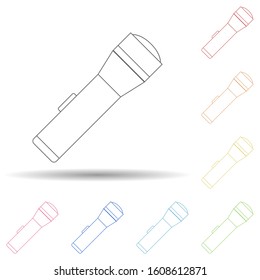 Lamp colored in multi color style icon. Simple thin line, outline vector of camping icons for ui and ux, website or mobile application