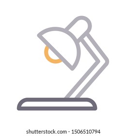 lamp colour line vector icon