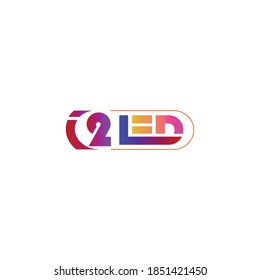 logotipo de la compañía de lámparas con las letras iniciales con el concepto de formas modernas