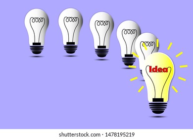 the lamp in concept idea and leader 