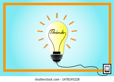 the lamp in concept idea and leader 