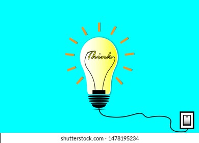the lamp in concept idea and leader 