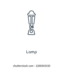 Lamp concept line icon. Linear Lamp concept outline symbol design. This simple element illustration can be used for web and mobile UI/UX.