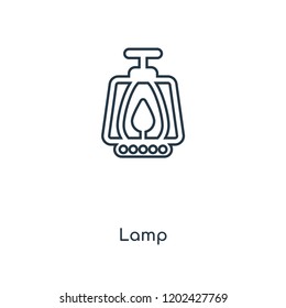 Lamp concept line icon. Linear Lamp concept outline symbol design. This simple element illustration can be used for web and mobile UI/UX.