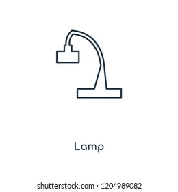 Lamp concept line icon. Linear Lamp concept outline symbol design. This simple element illustration can be used for web and mobile UI/UX.