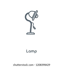 Lamp concept line icon. Linear Lamp concept outline symbol design. This simple element illustration can be used for web and mobile UI/UX.