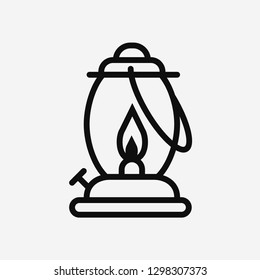 Lamp concept line icon. Simple element illustration. Lamp concept outline symbol design. Can be used for web and mobile UI/UX . Modern vector style