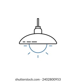 icono de línea de concepto de lámpara. Ilustración de elemento simple. diseño de símbolos de contorno de concepto de lámpara.