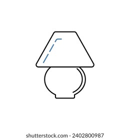 icono de línea de concepto de lámpara. Ilustración de elemento simple. diseño de símbolos de contorno de concepto de lámpara.