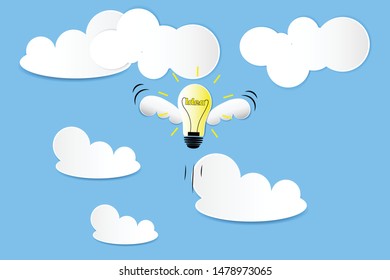 lamp in concept open idea and thinking 