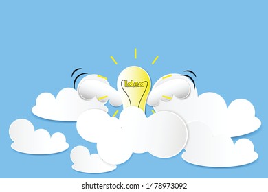 lamp in concept open idea and thinking 