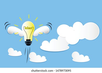 lamp in concept open idea and thinking 