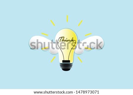 lamp in concept open idea and thinking 