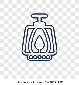 Lamp concept vector linear icon isolated on transparent background, Lamp concept transparency concept in outline style