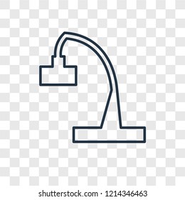 Lamp concept vector linear icon isolated on transparent background, Lamp concept transparency concept in outline style