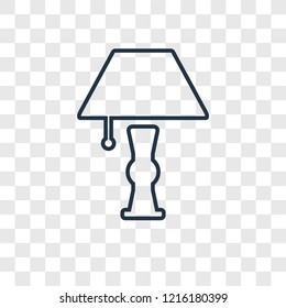 Lamp concept vector linear icon isolated on transparent background, Lamp concept transparency concept in outline style