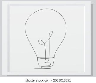 Lampe durchgehende 1-zeilige Illustration. Verwenden Sie es für Design-Karte, Poster, Banner, Social Media-Post, Modedruck