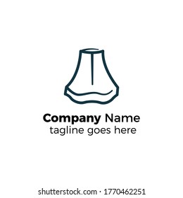lamp cover logo design icon vector illustration simple line