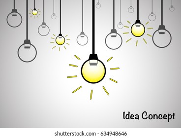 Lamp creative idea concept