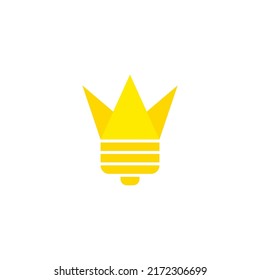 Lamp crown logo design template vector illustration