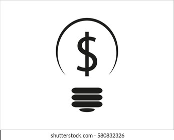 lamp, currency, icon, vector illustration eps10