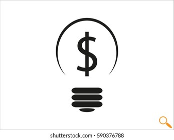 lamp, currency, icon, vector illustration eps10