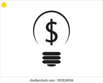 lamp, currency, icon, vector illustration eps10