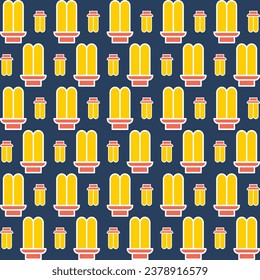 Lamp design colorful repeating elements seamless pattern vector illustration background