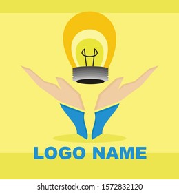 lamp design logo - vector