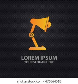 Lamp design on dark background,vector