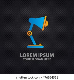 Lamp design on dark background,vector