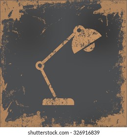 Lamp design on old paper background,vector