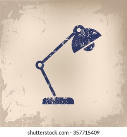 
Lamp design on old paper background,vector
