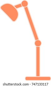 Lamp desk isolated vector illustration