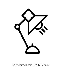 lamp desk vector line icon symbol