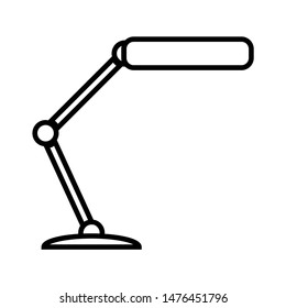 Lamp desktop line icon, logo isolated on white background