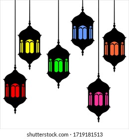 Lamp with different color for ramadhan