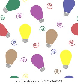 lamp with different color seamless pattern.