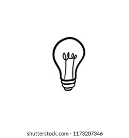 lamp doodle icon vector 