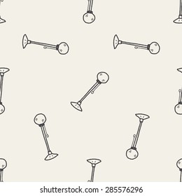 lamp doodle seamless pattern background